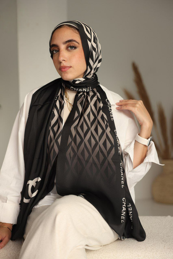 Noir Chic - Chanel Inspired French Satin