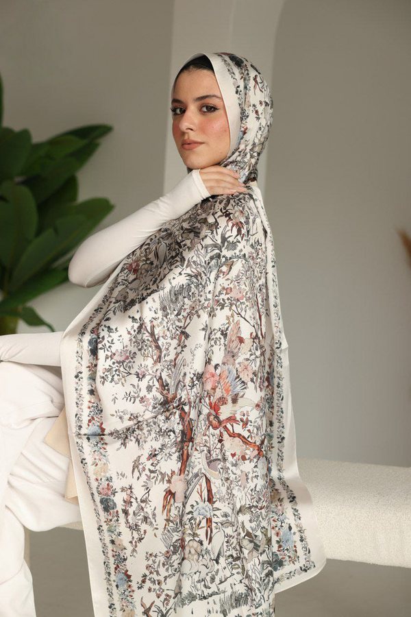 Ivory Blossom - French Satin Garden Elegance