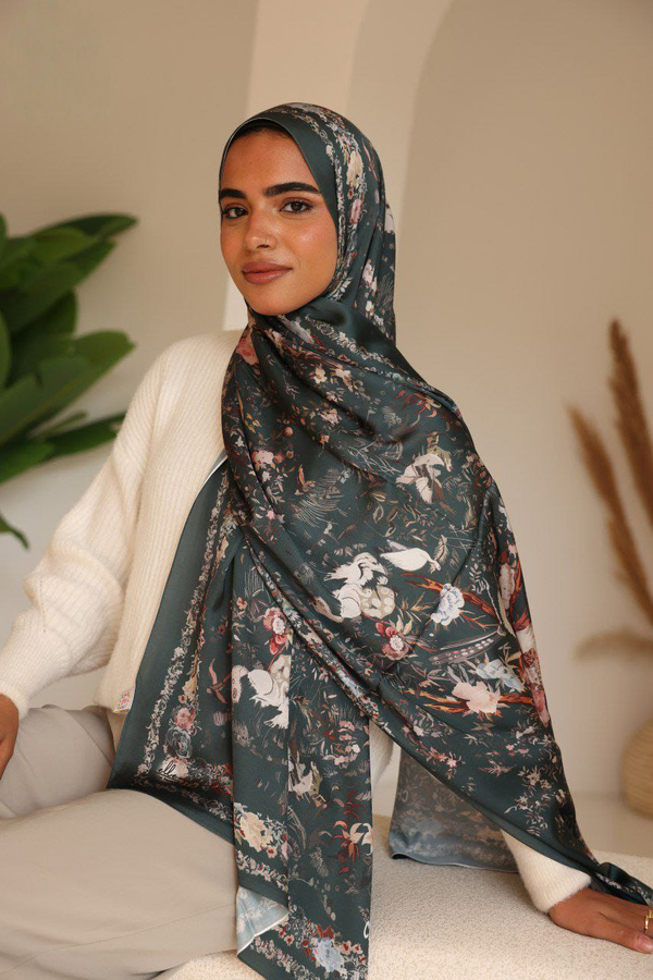 Evergreen Elegance - French Satin Luxe