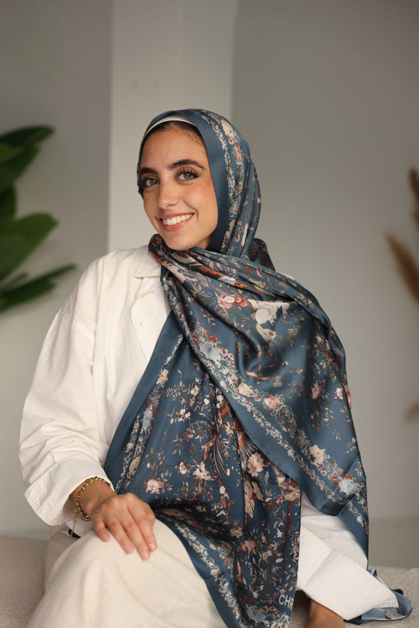 Twilight Bloom - French Satin Elegance