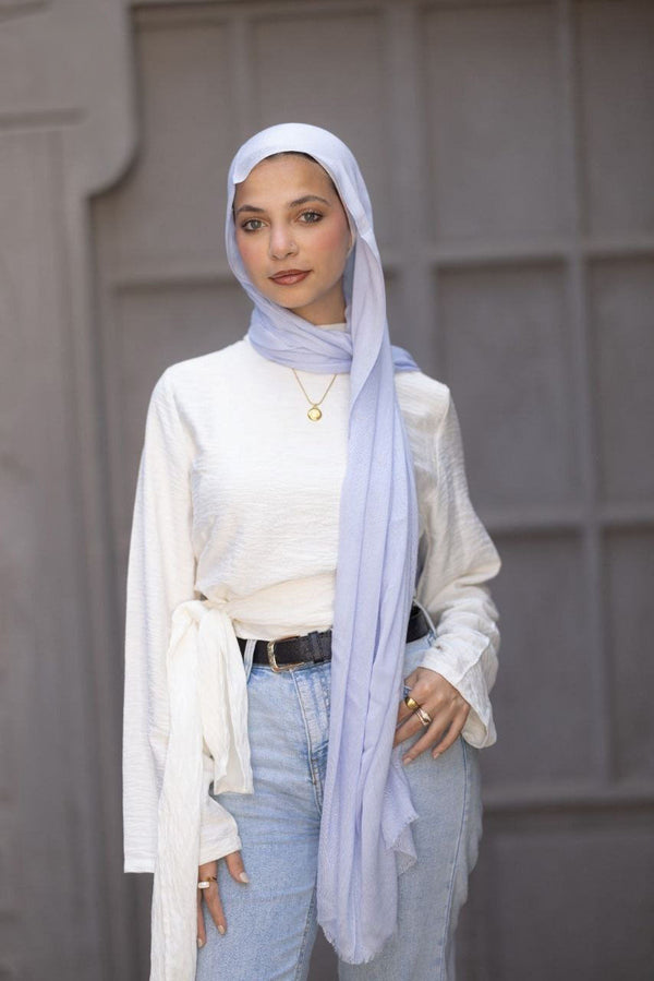 Cotton Sponge Scarf – Misty Lilac