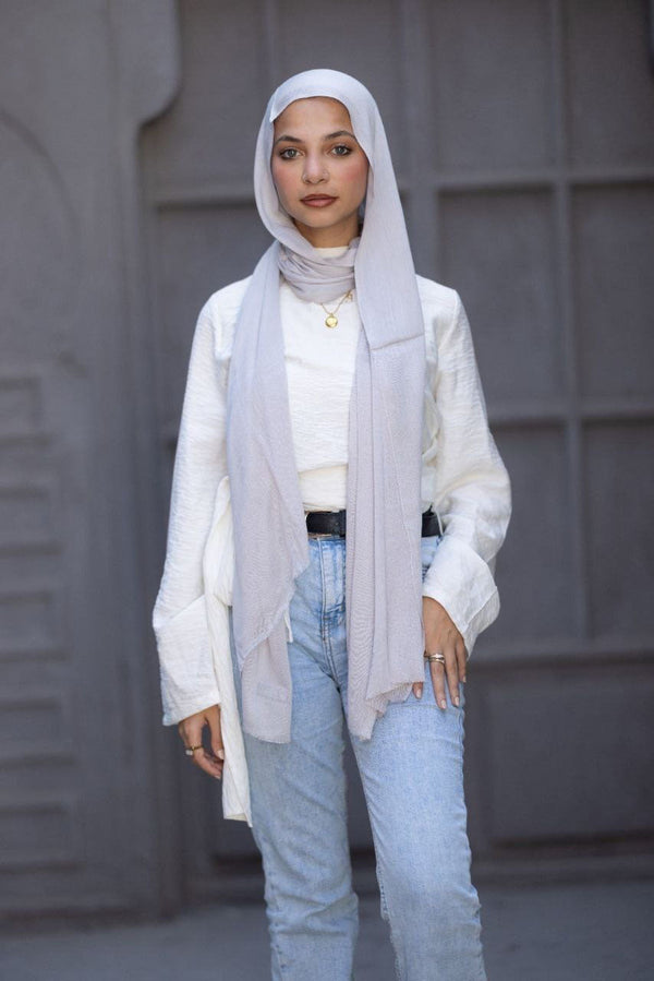 Cotton Sponge Scarf – Misty Lilac