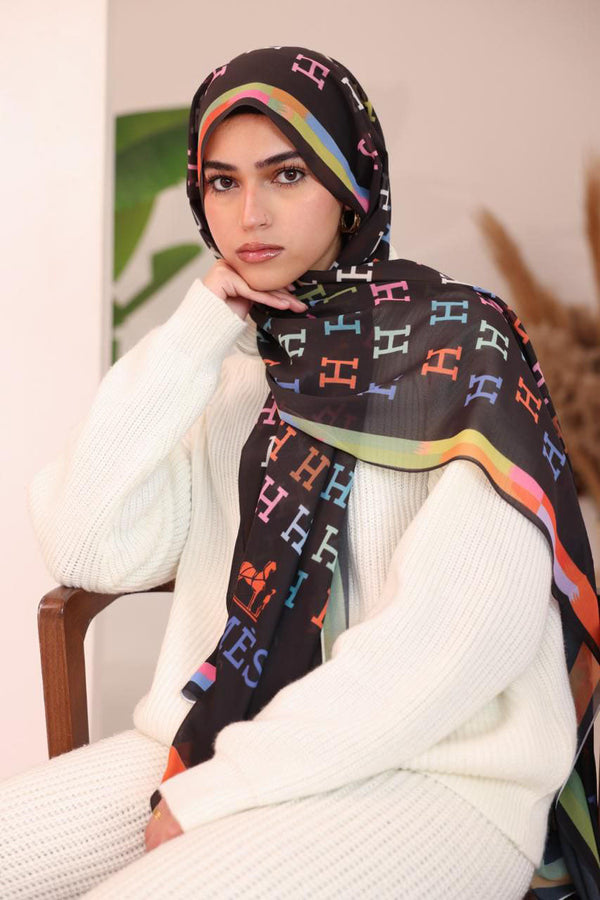 Midnight Pop H-Scarf