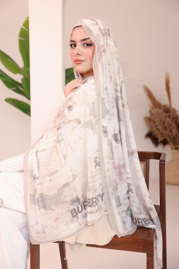 Classic Bloom Beige B-Scarf