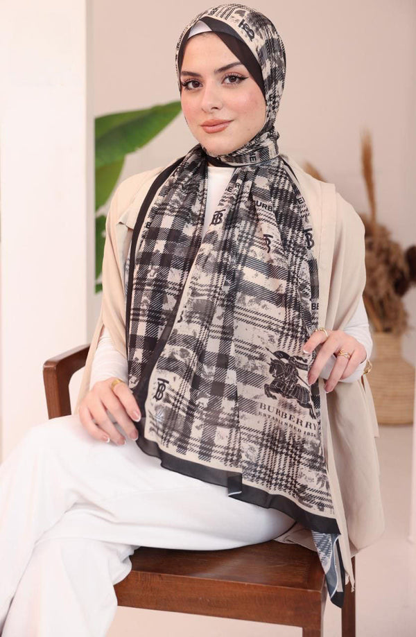Monochrome Luxe B-Scarf