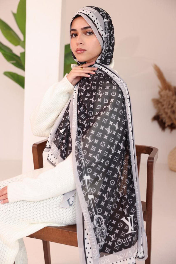 Noir Elegance LV-Scarf