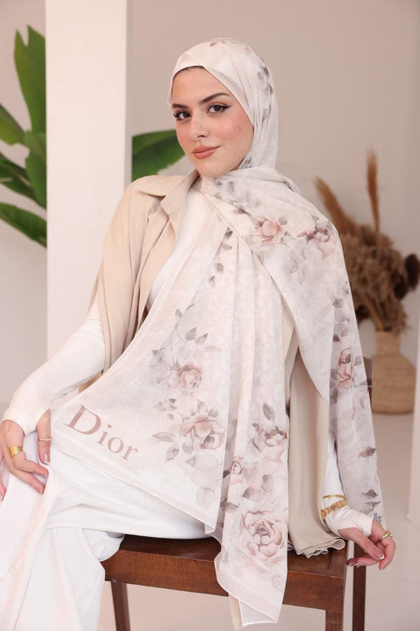 Blush Rose Dior-Inspired Scarf