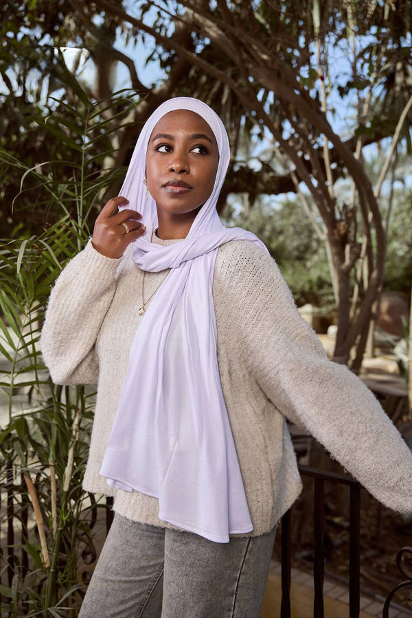 Soft Lavender - Stretch Lycra Hijab