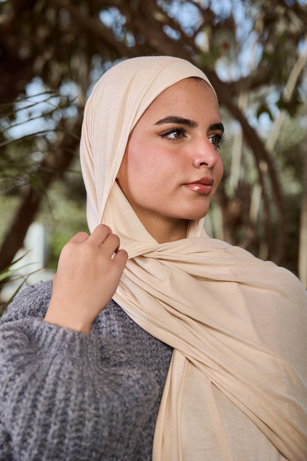 Classic Sand - Soft Lycra Hijab
