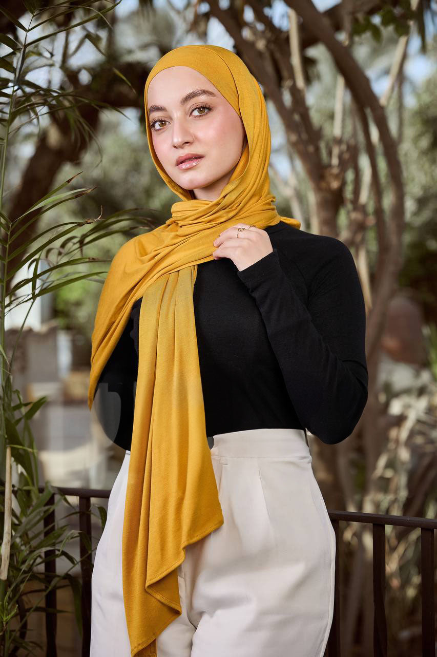 Golden Glow - Premium Lycra Scarf with Bandana