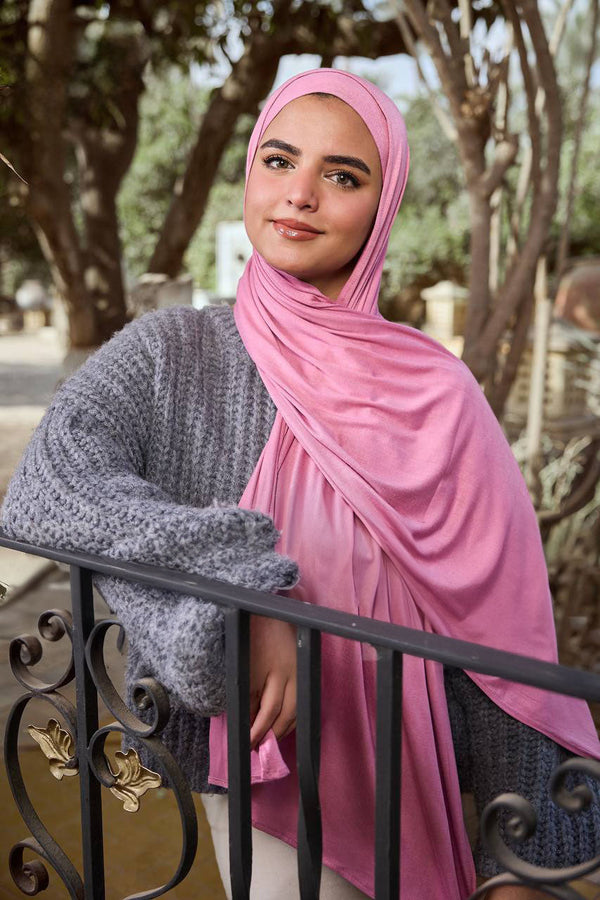 Lycra + Bandana Scarf Set - Rose Mauve