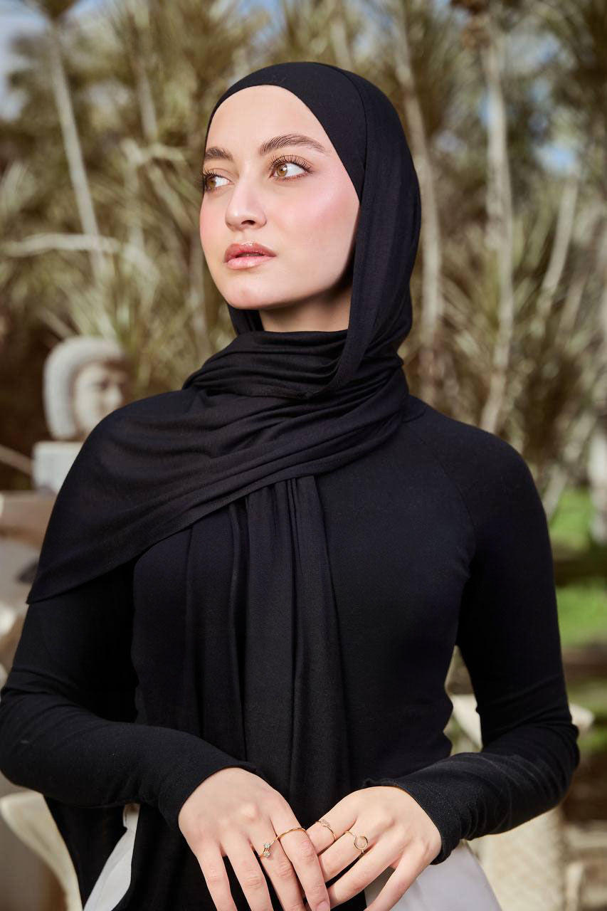 Lycra + Bandana Scarf Set - Classic Black