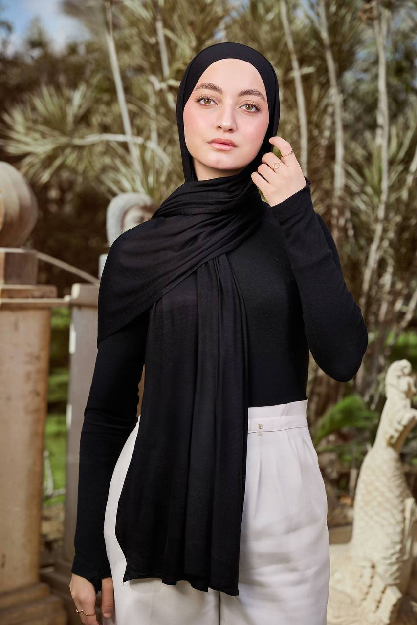 Lycra + Bandana Scarf Set - Classic Black
