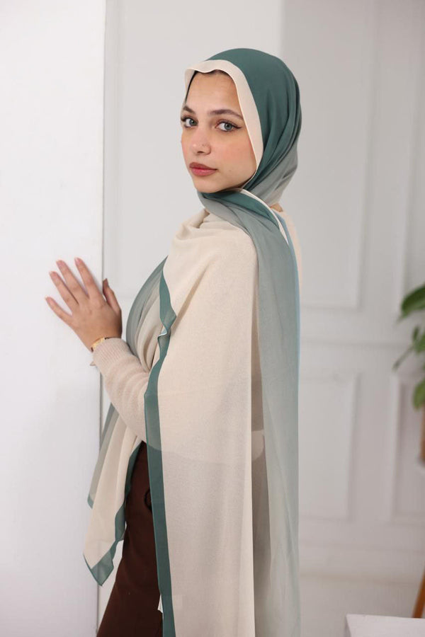 Chiffon Gradient Scarf – Desert Sage