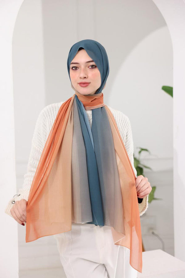 Chiffon Gradient Scarf – Desert Sky