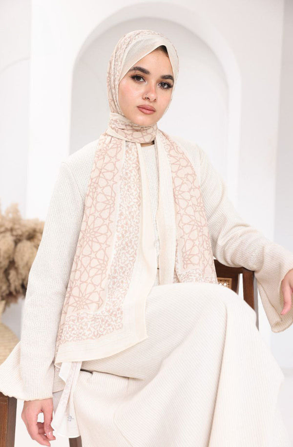 Printed Chiffon Scarf – Desert Bloom