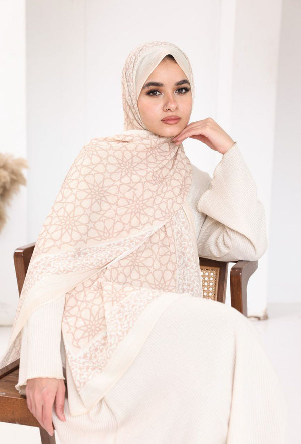 Printed Chiffon Scarf – Desert Bloom